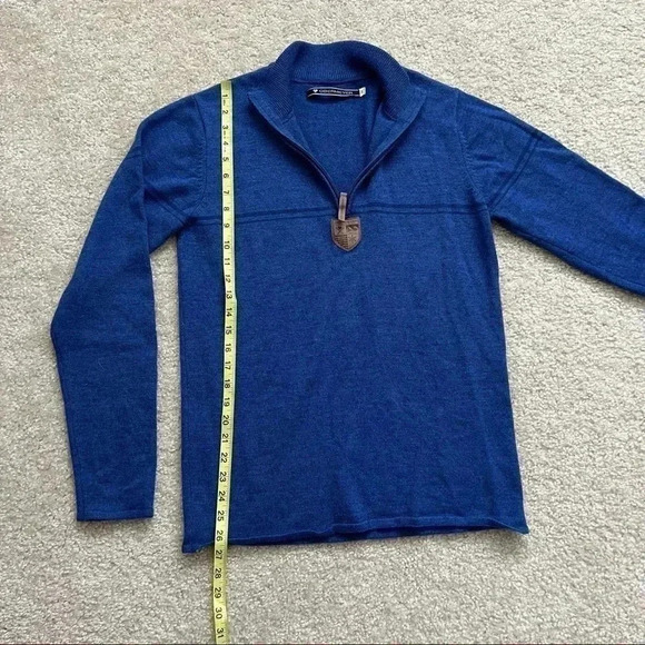 Obermeyer Zurich 1/2 Zip Wool Sweater Blue Men’s Size Medium Style# 26005 Ski - Picture 9 of 15